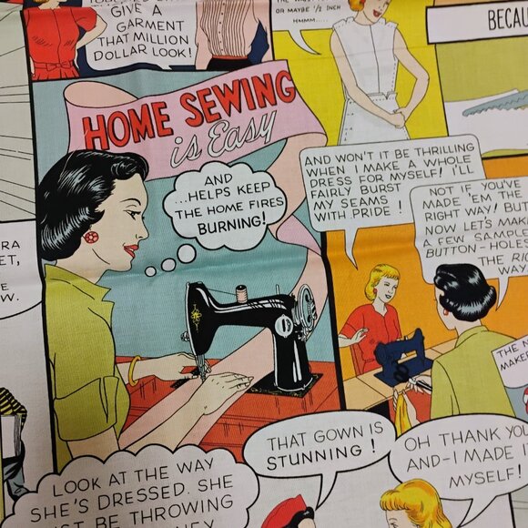 alexander henry 2009 fabric comic book about 44" W x 54" L (W5622) - Picture 5 of 8